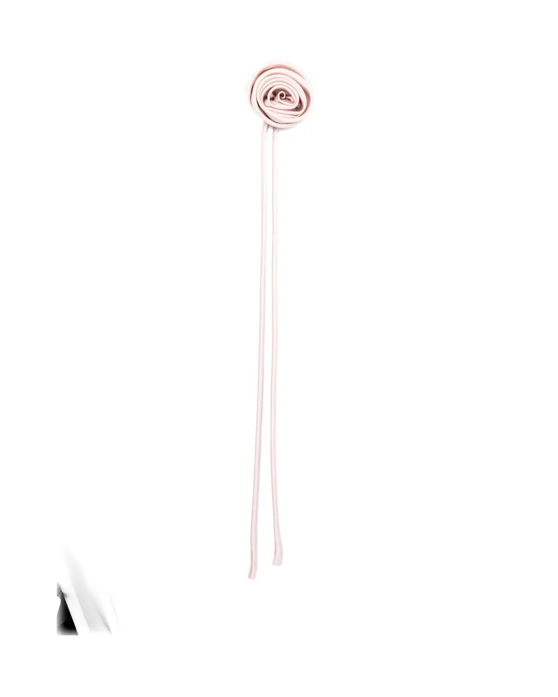 Max Mara Floral-detail Long-streamer Brooch Pink