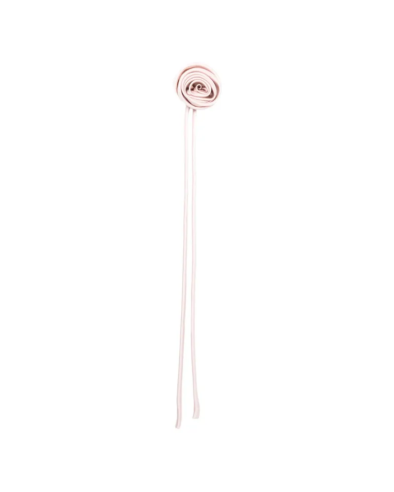 Max Mara Floral-detail Long-streamer Brooch Pink