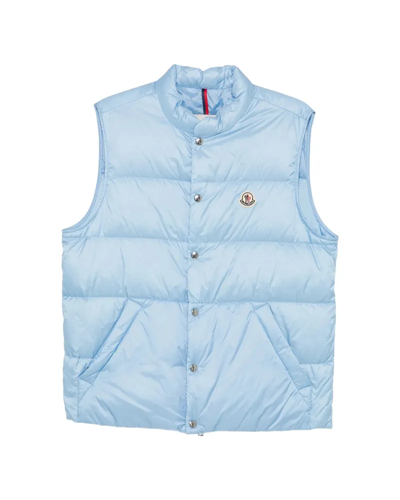 Moncler Padded Logo-patch Gilet Blue
