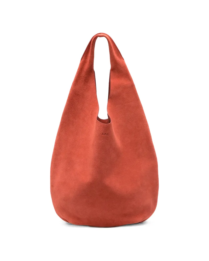 A.P.C. A. p.c. Neige Suede Shoulder Bag Orange