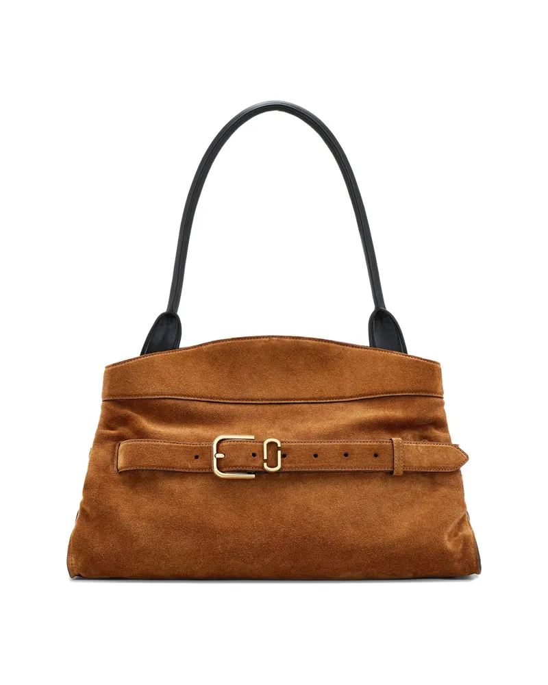 Marc Jacobs Large Dakota Belt-buckle Suede Shoulder Bag Brown