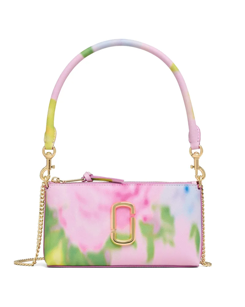 Marc Jacobs The Blurred Floral Snapshot Convertible Floral Shoulder Bag Pink