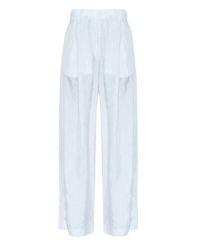 Dries van Noten Striped Pocket Trousers Blue