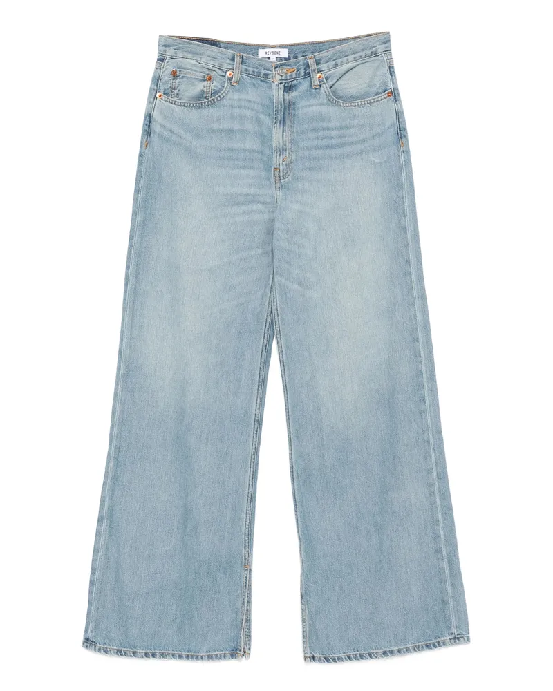 RE/DONE Five-pocket Design Wide-leg Jeans Blue