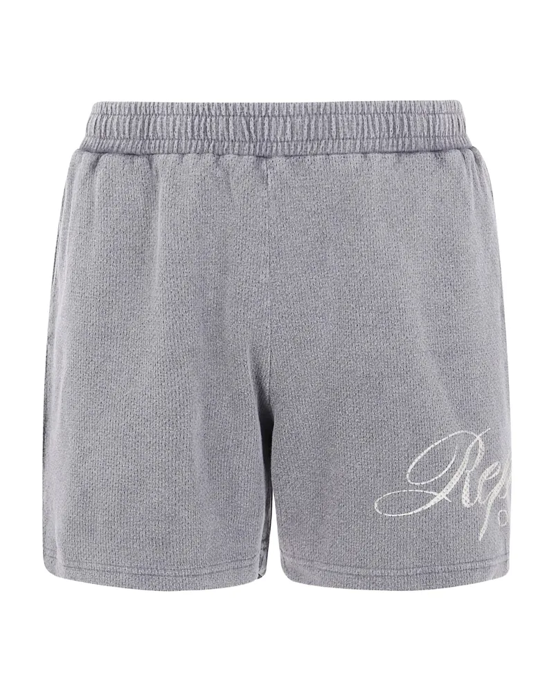 REPRESENT Logo-print Shorts Grey