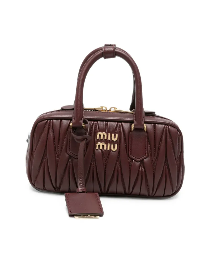 Miu Miu Mini Leather Tote Bag Red