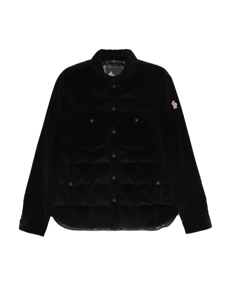 Moncler Gelt Corduroy Down Shirt Jacket Black