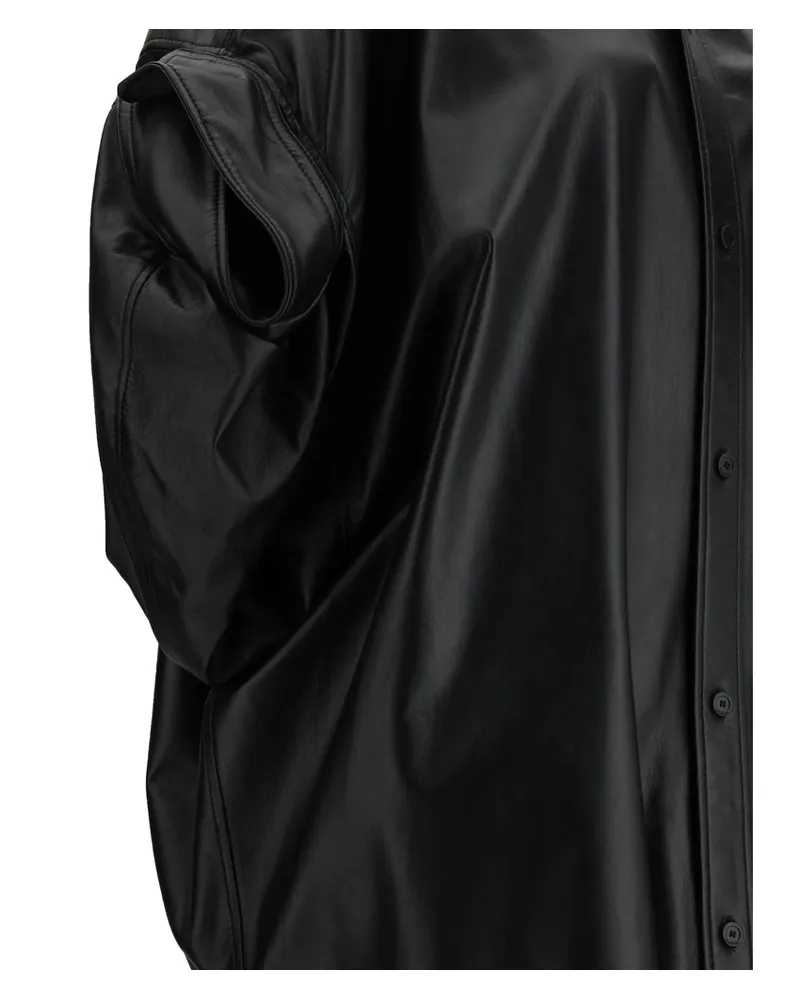 Balenciaga Pocket Mini Shirt Dress Black