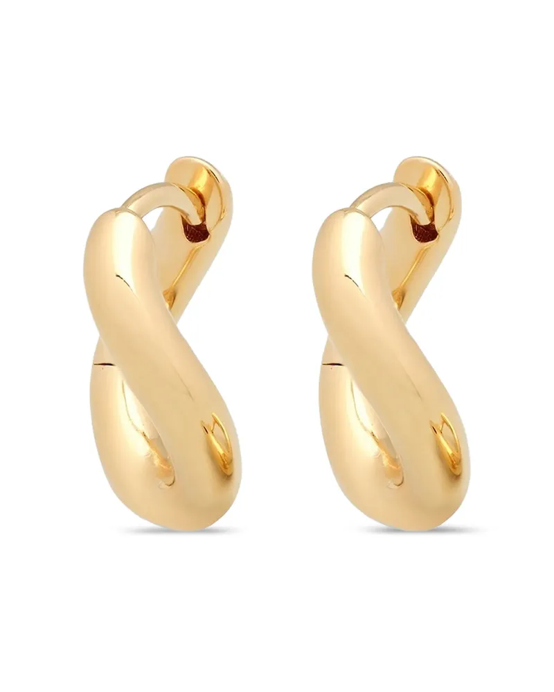 Tom Wood River Huggie Hoop Earrings Gold