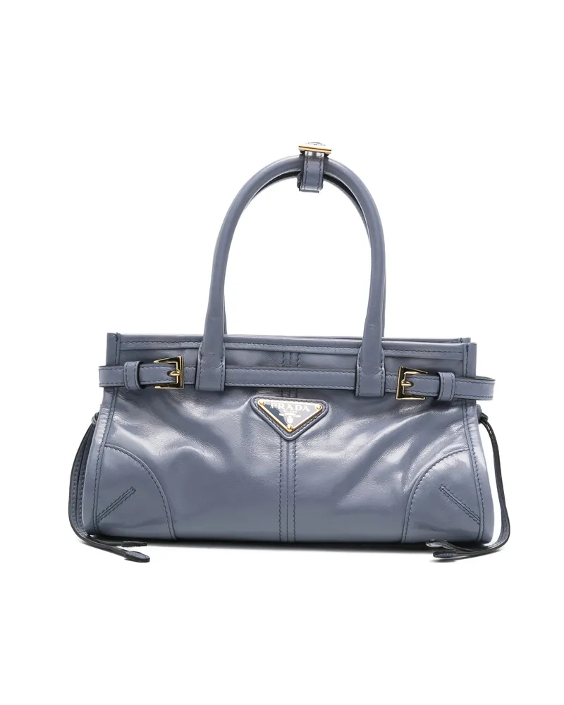 Prada Buckle Tote Bag Blue