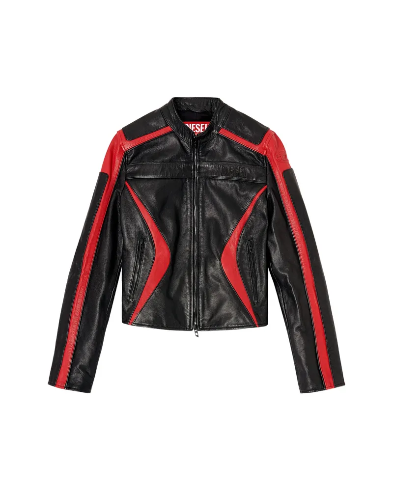 Diesel L-Ovable Leather Jacket Black