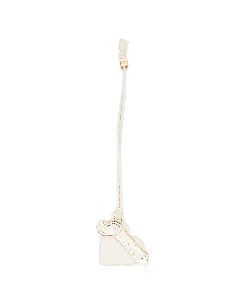 Ganni Heart Bag Charm White