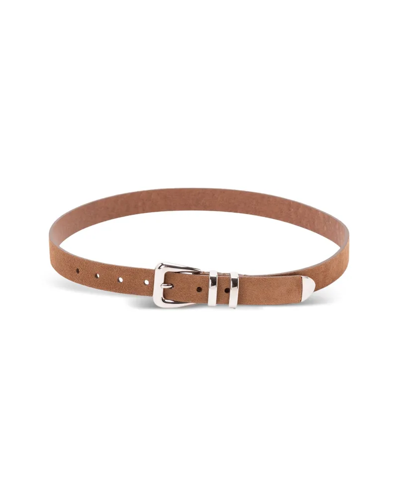 Brunello Cucinelli Suede Belt Brown