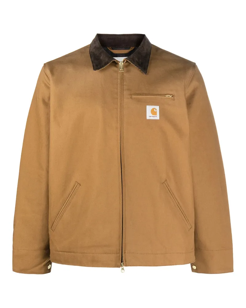 Carhartt WIP Detroit Contrasting-collar Cotton Jacket Brown