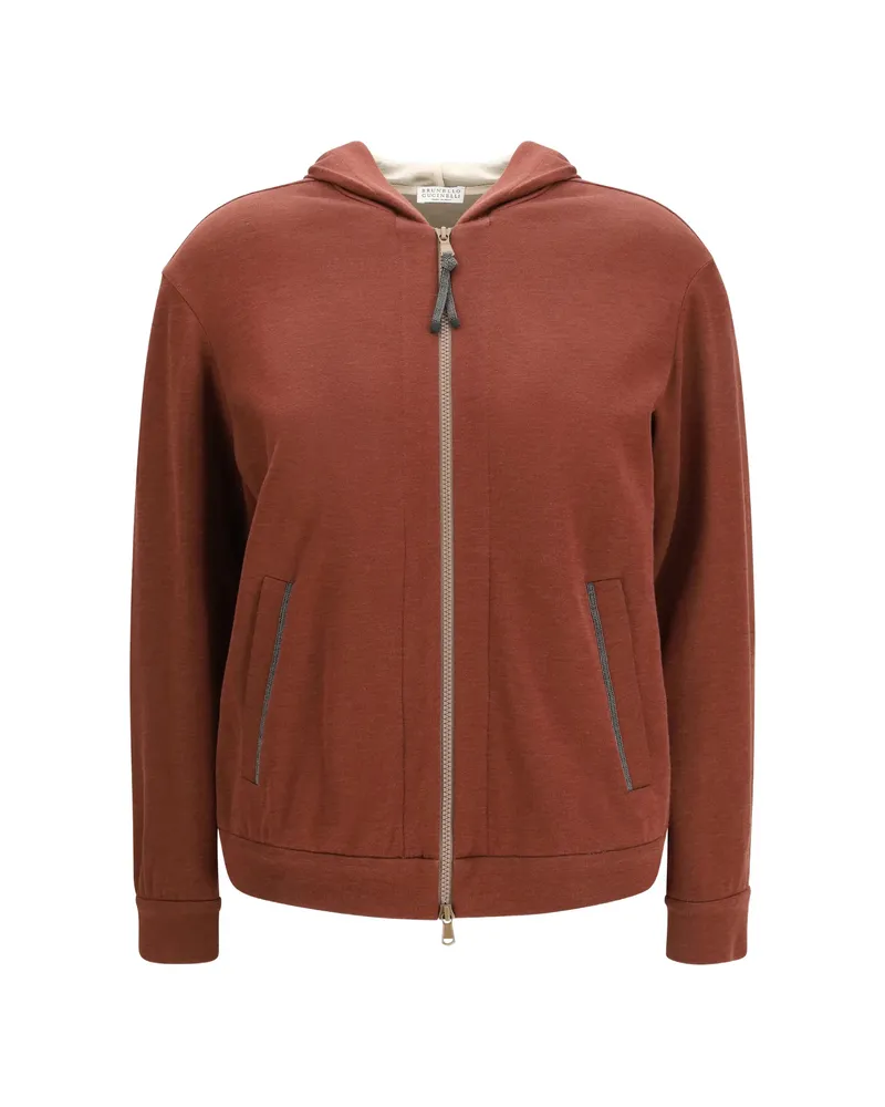 Brunello Cucinelli Zip-fastening Hoodie Brown