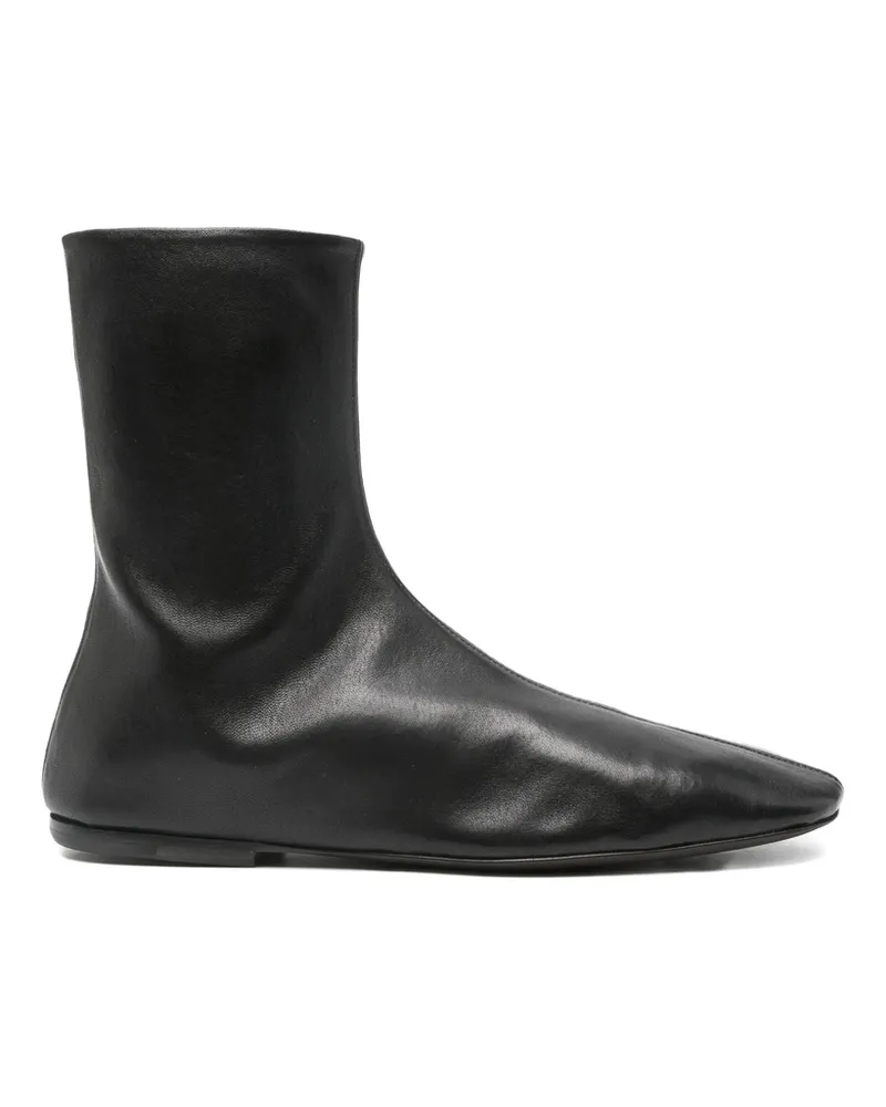 Dries van Noten Flat Sole Ankle Boots Black