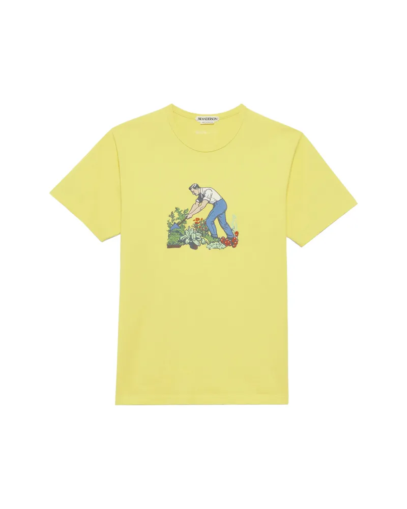 J.W.Anderson Gardener Graphic-print T-shirt Yellow