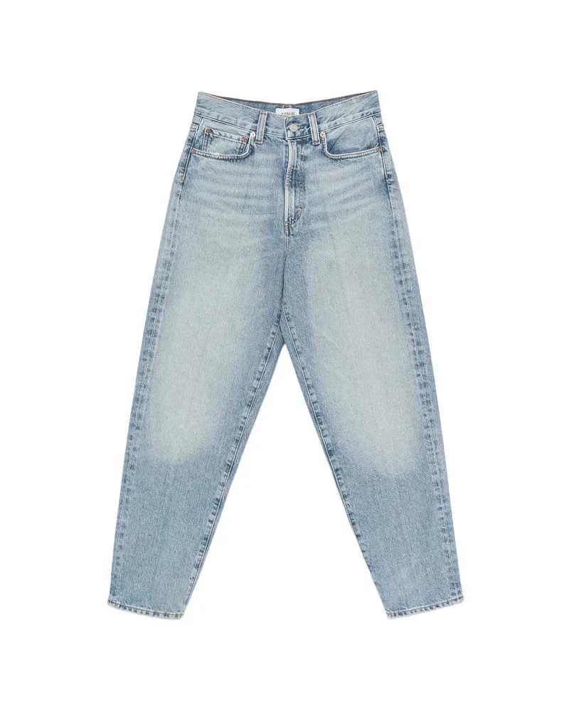 AGOLDE Faded Pressed-crease Jeans Blue