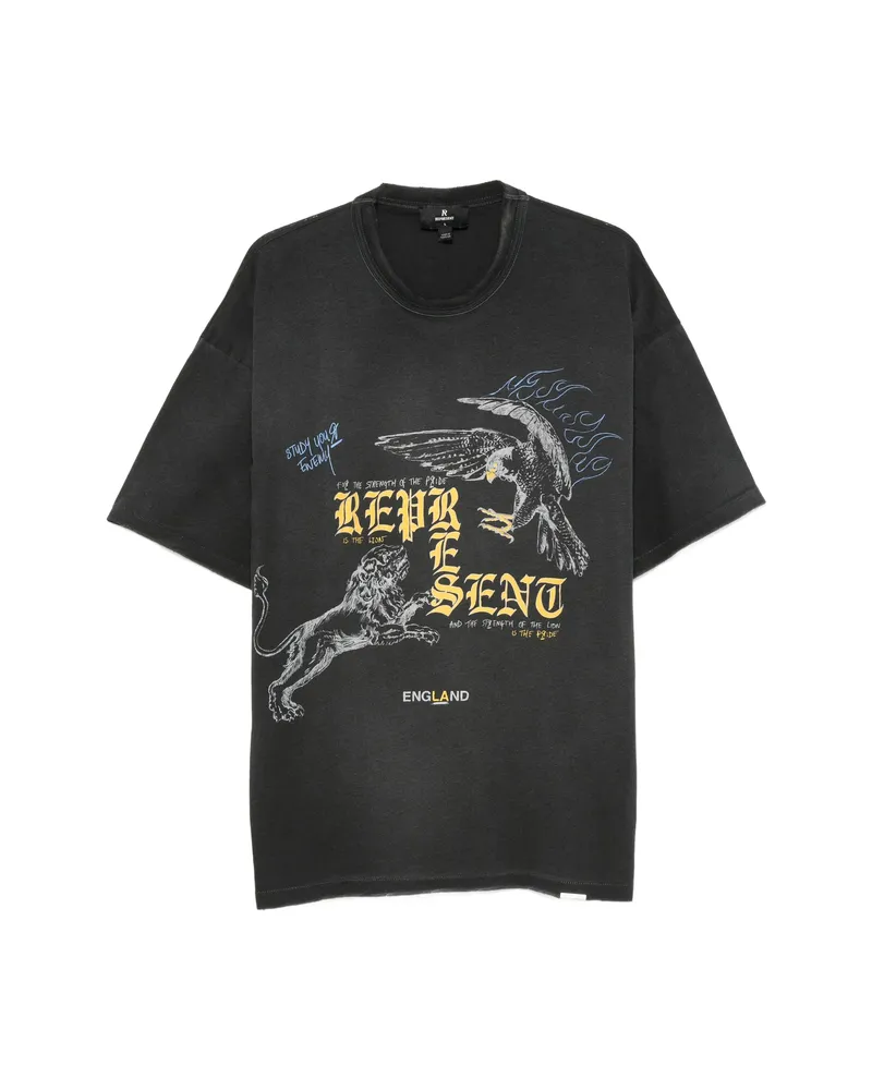 REPRESENT Enemy Graphic-print Cotton T-shirt Black
