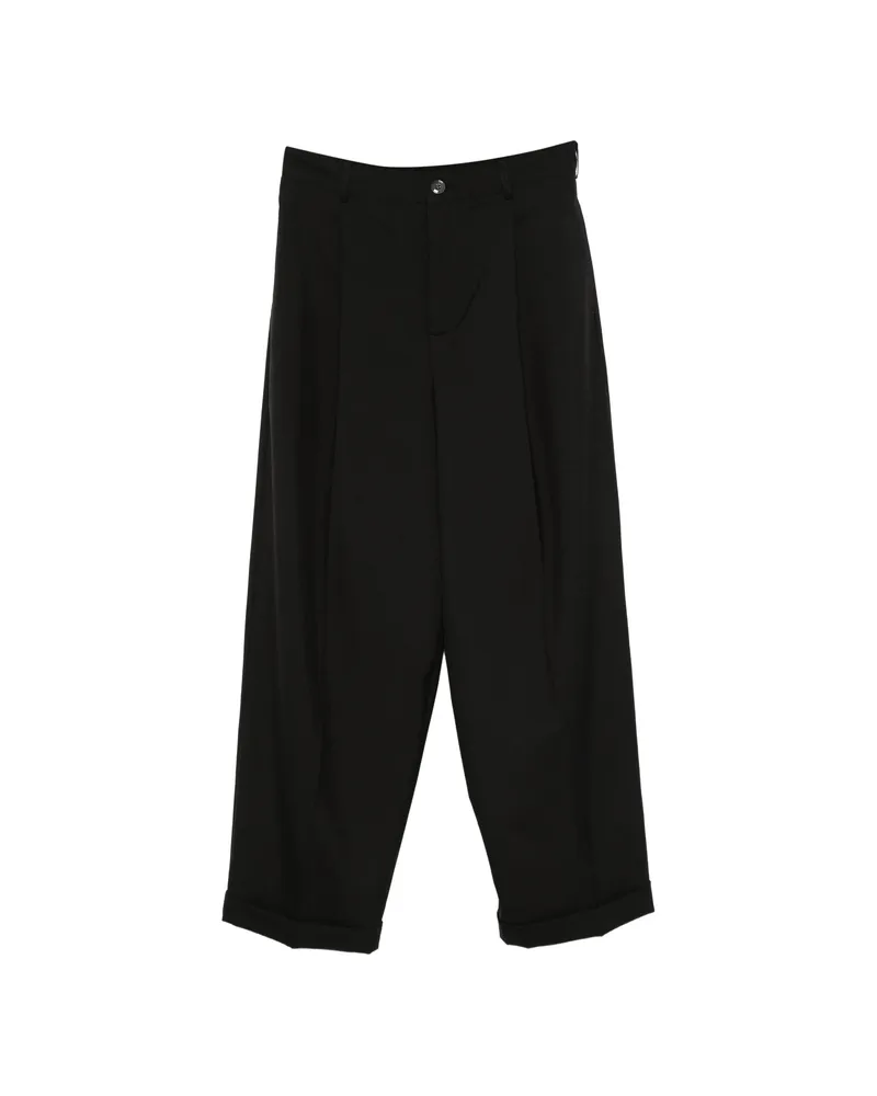 Marni Cuffed Pleated Trousers Black