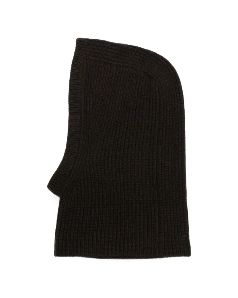 FRANKIE Shop Corin Ribbed-knit Balaclava Brown