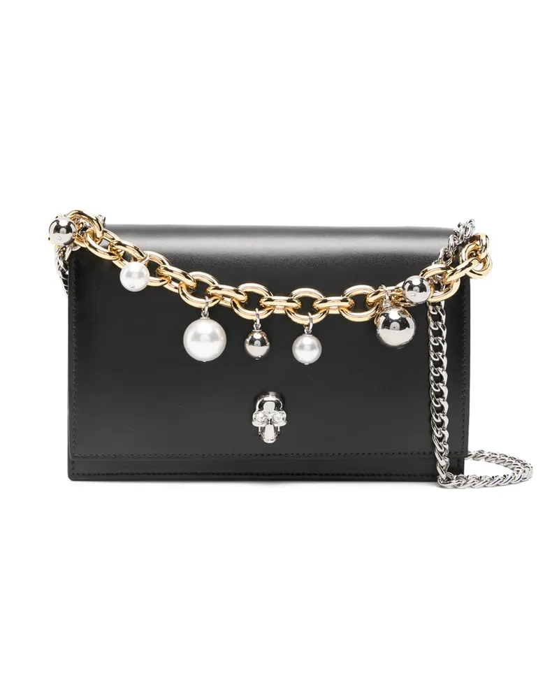 Alexander McQueen Skull Clutch Bag Black
