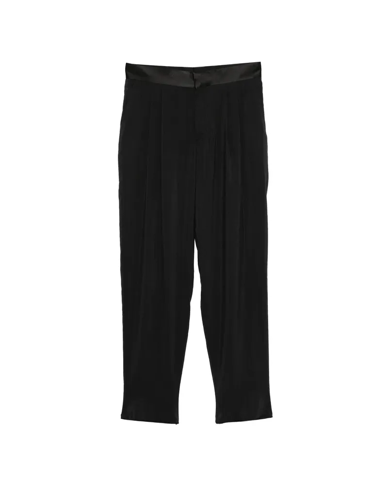 Giorgio Armani Satin Trim Trousers Black