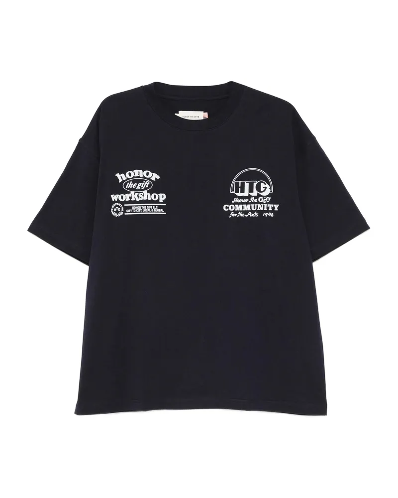 Honor The Gift Graphic-print T-shirt Blue