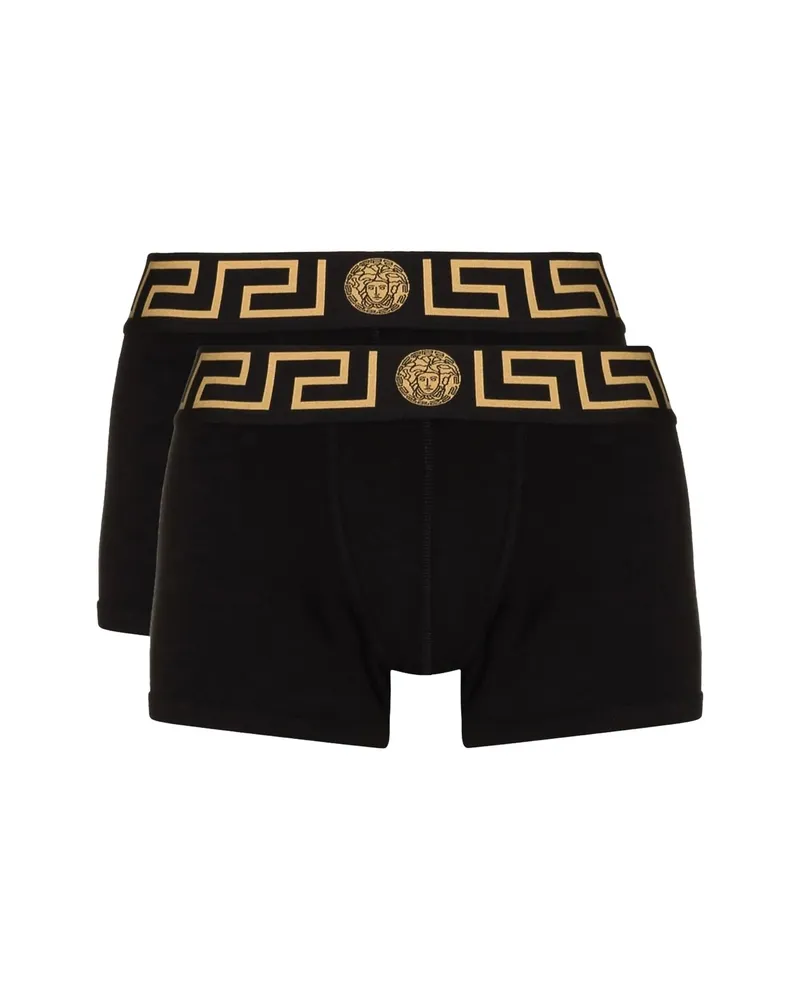 Versace Medusa-jacquard Briefs (pack Of Two Black