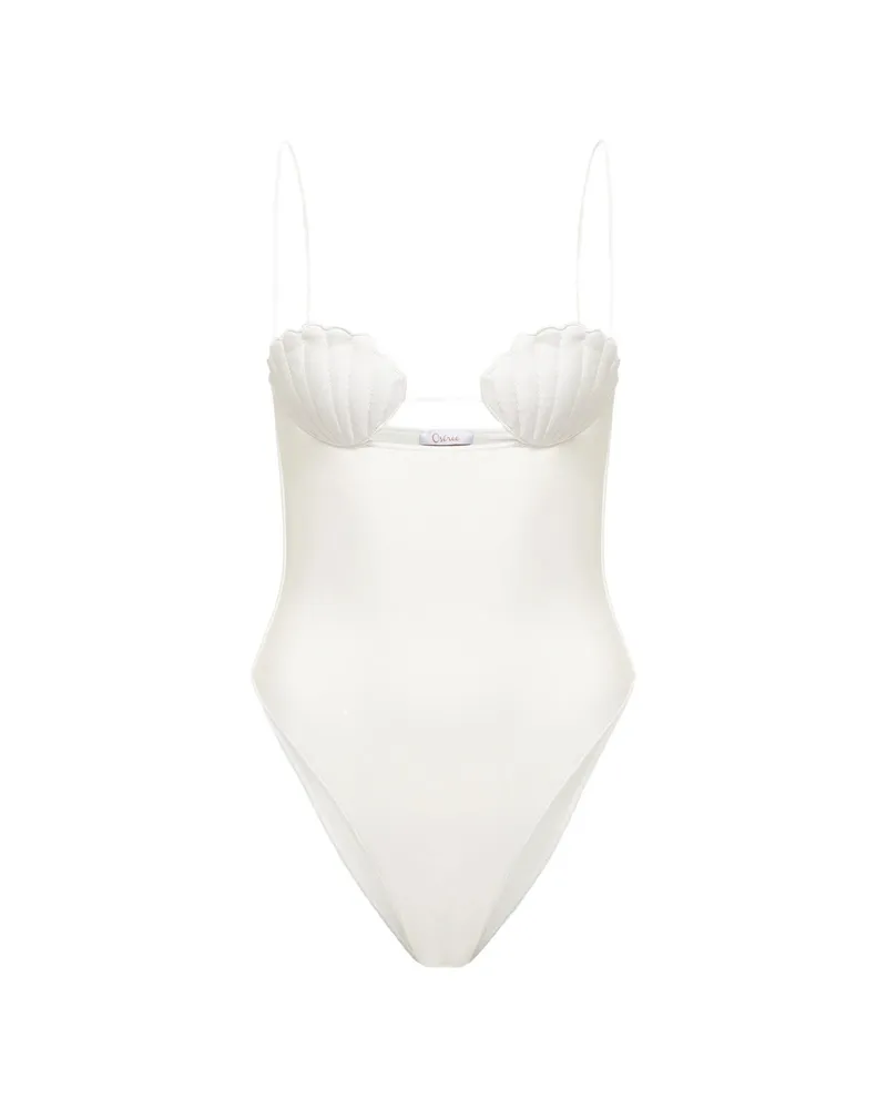 Oséree Bridal Shell Swimsuit White