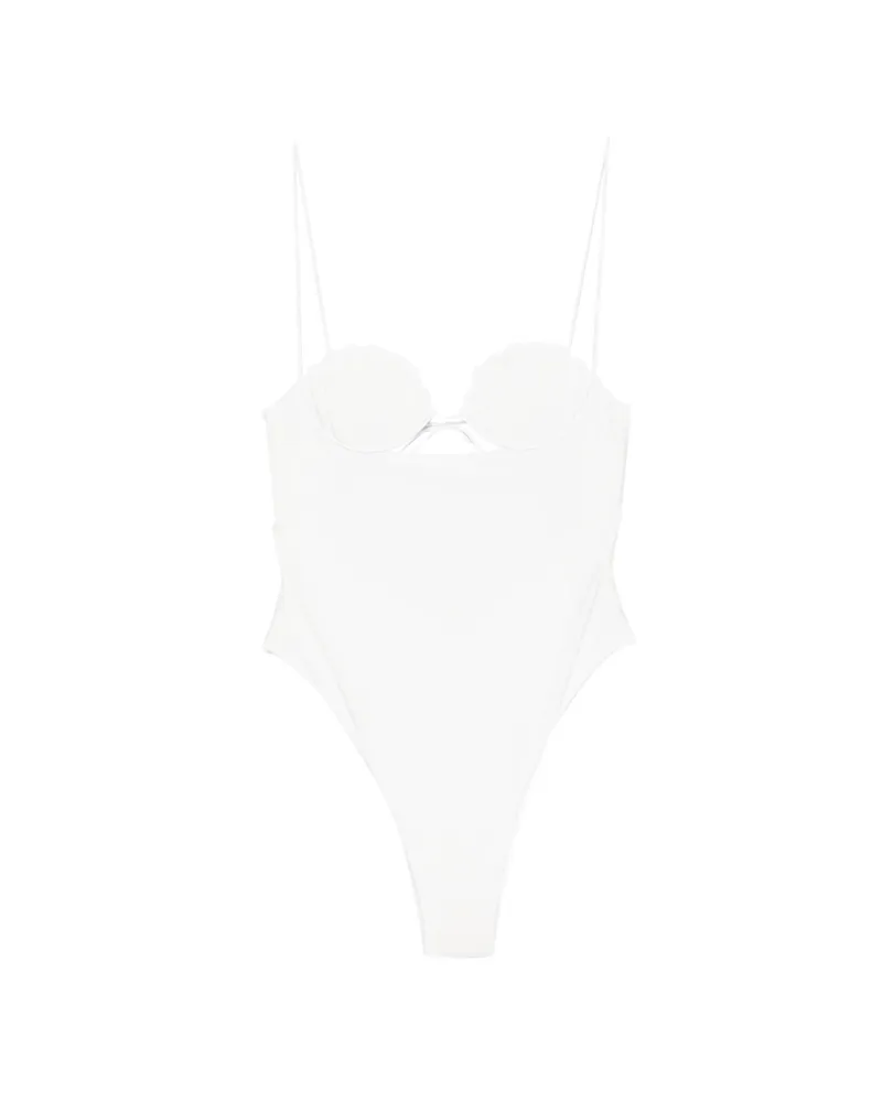 Oséree Bridal Shell Swimsuit White