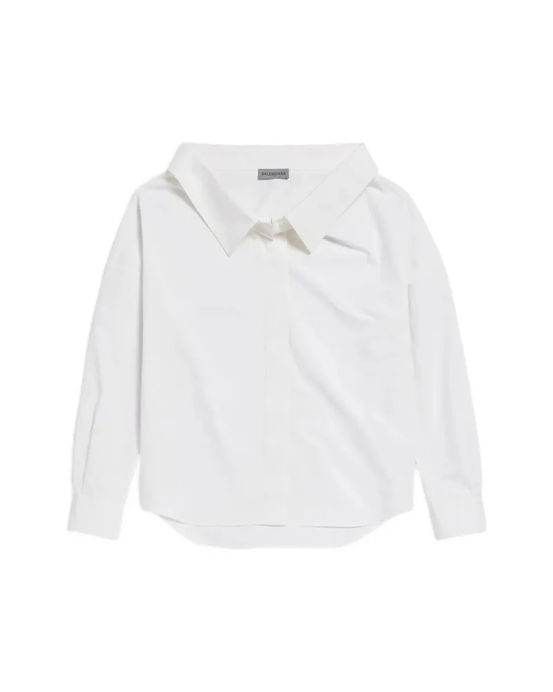 Balenciaga Stola Concealed-button Shirt White