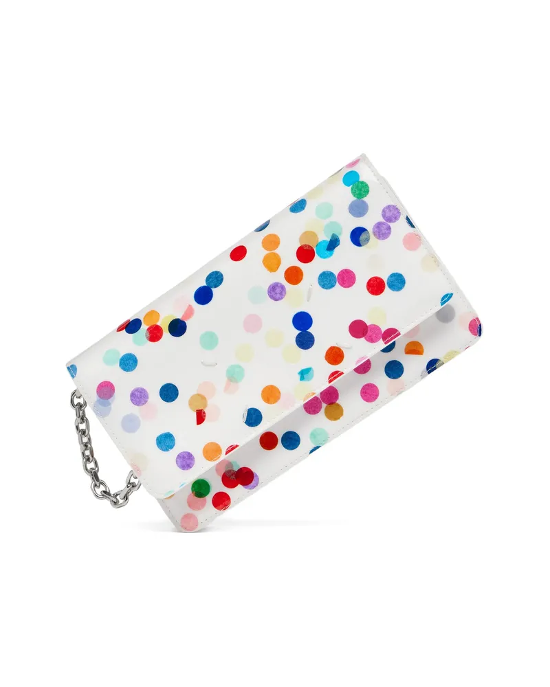 Maison Margiela Confetti-print On-chain Wallet White