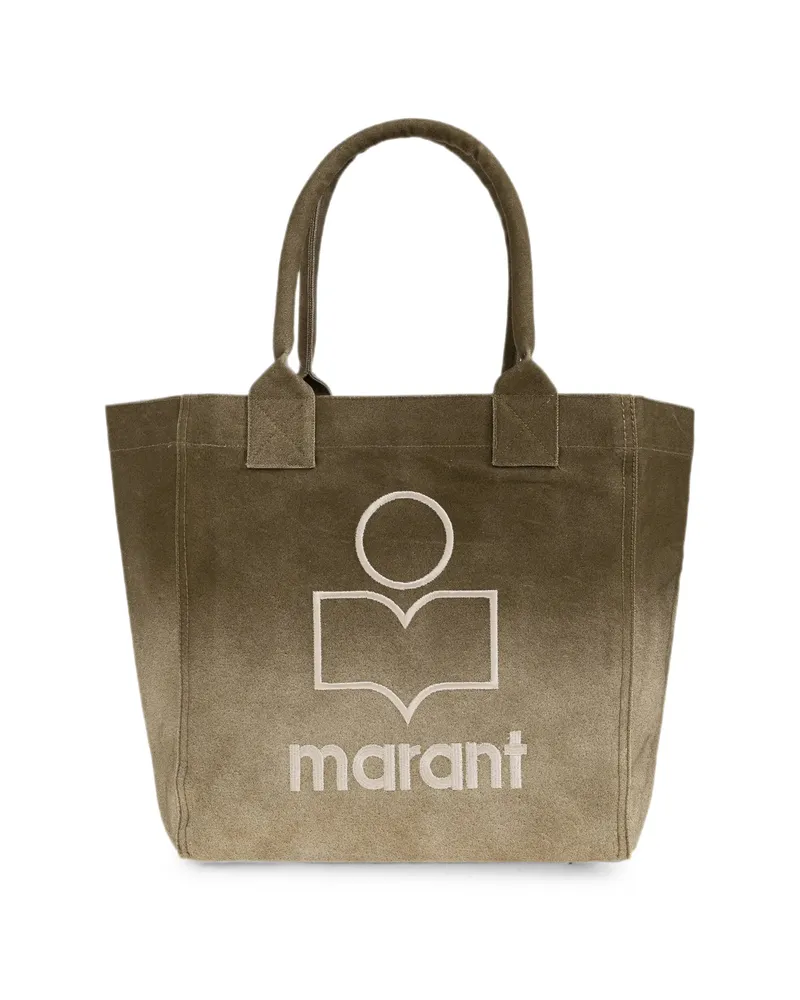 Isabel Marant Yenky Logo-embroidered Tote Bag Green