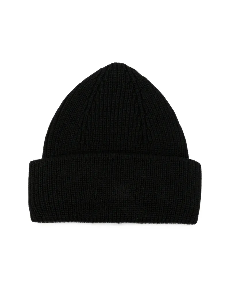 Roberto Collina Ribbed-knit Beanie Hat Black