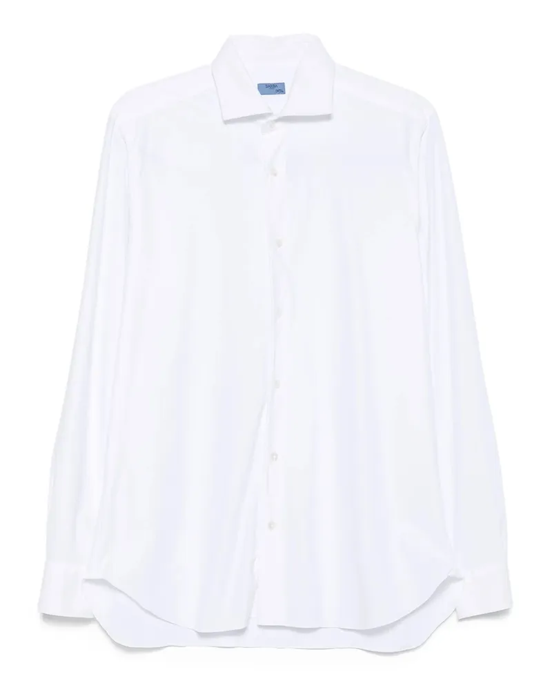 BARBA Long-sleeve Button-up Shirt White