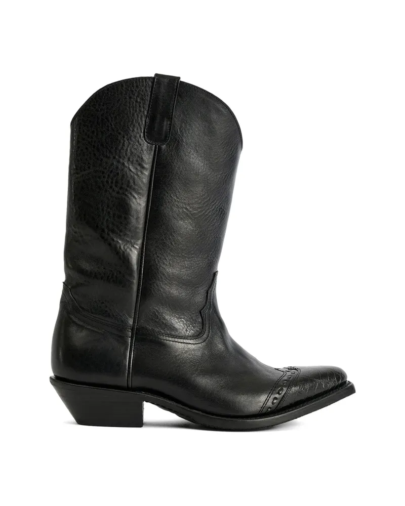 Our Legacy Consultant Pointed-toe Leather Boots Black