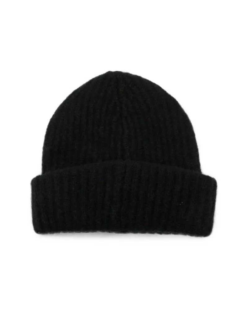 Roberto Collina Ribbed-knit Beanie Hat Black