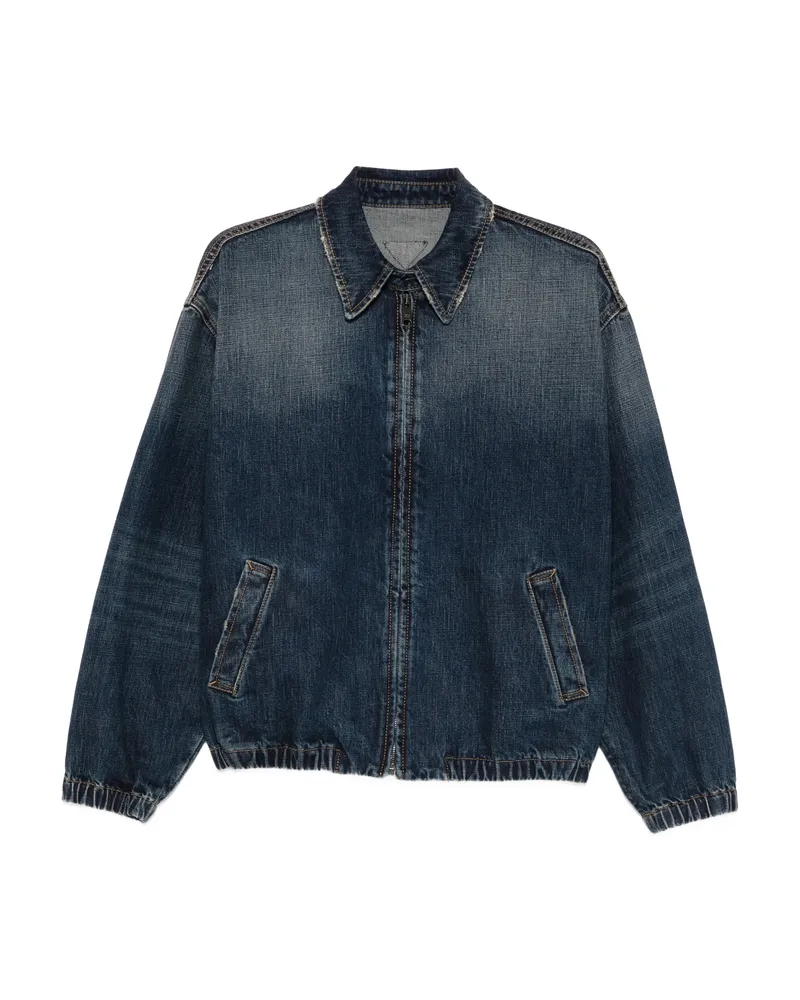 Prada Zip-up Denim Jacket Blue