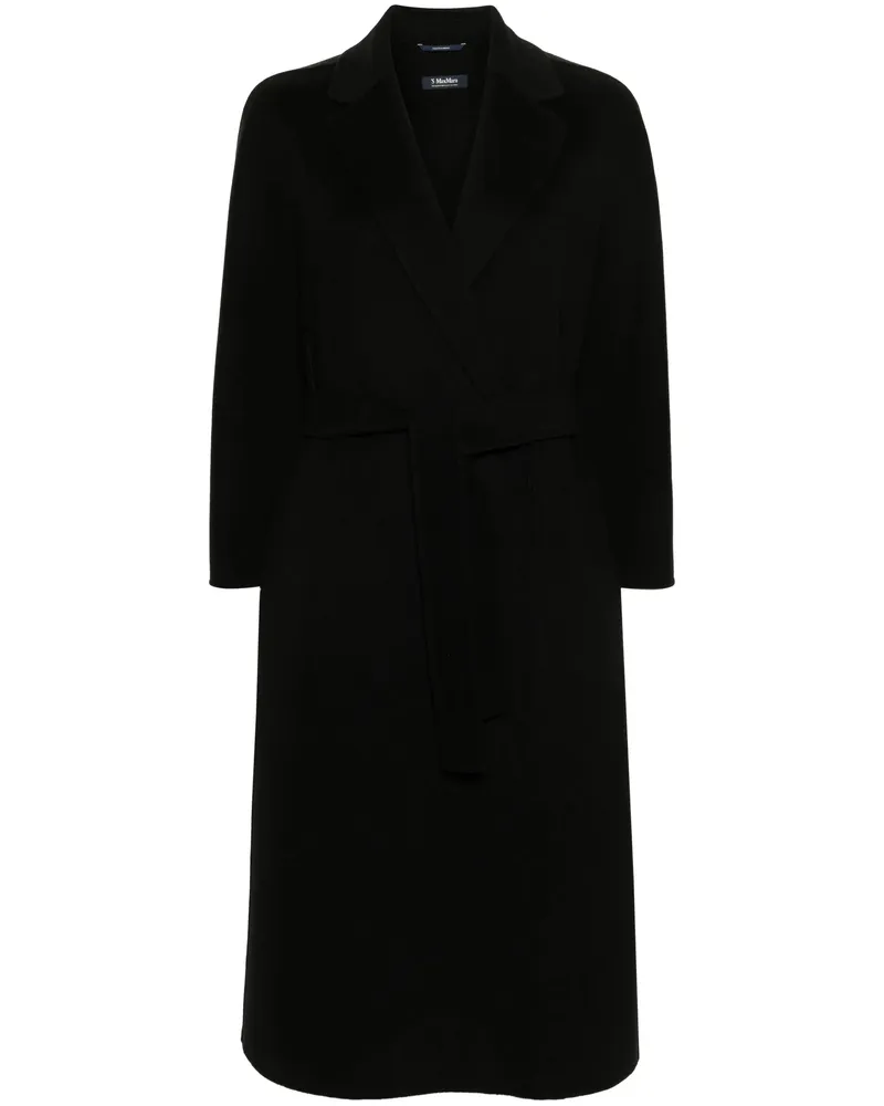 Max Mara Belted Wool Coat Black