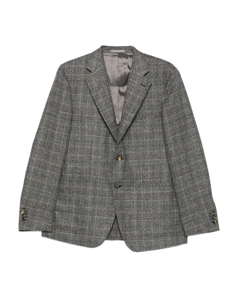 Caruso Checked Blazer Grey