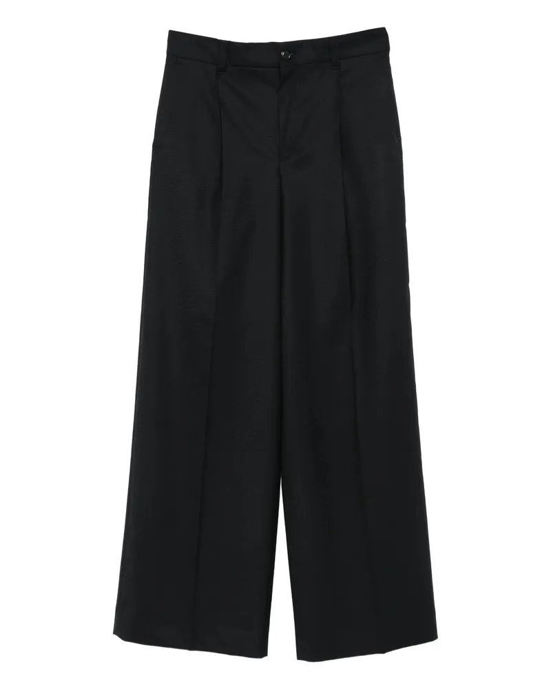 Kenzo Pleat-detail Trousers Blue