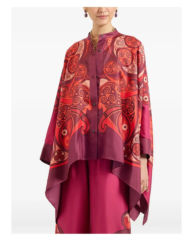 La DoubleJ Foulard Silk Shirt Red