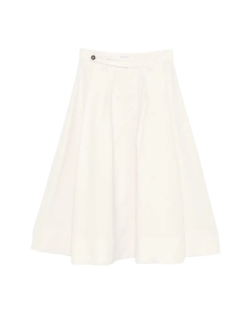Brunello Cucinelli Monili-detail Midi Skirt White