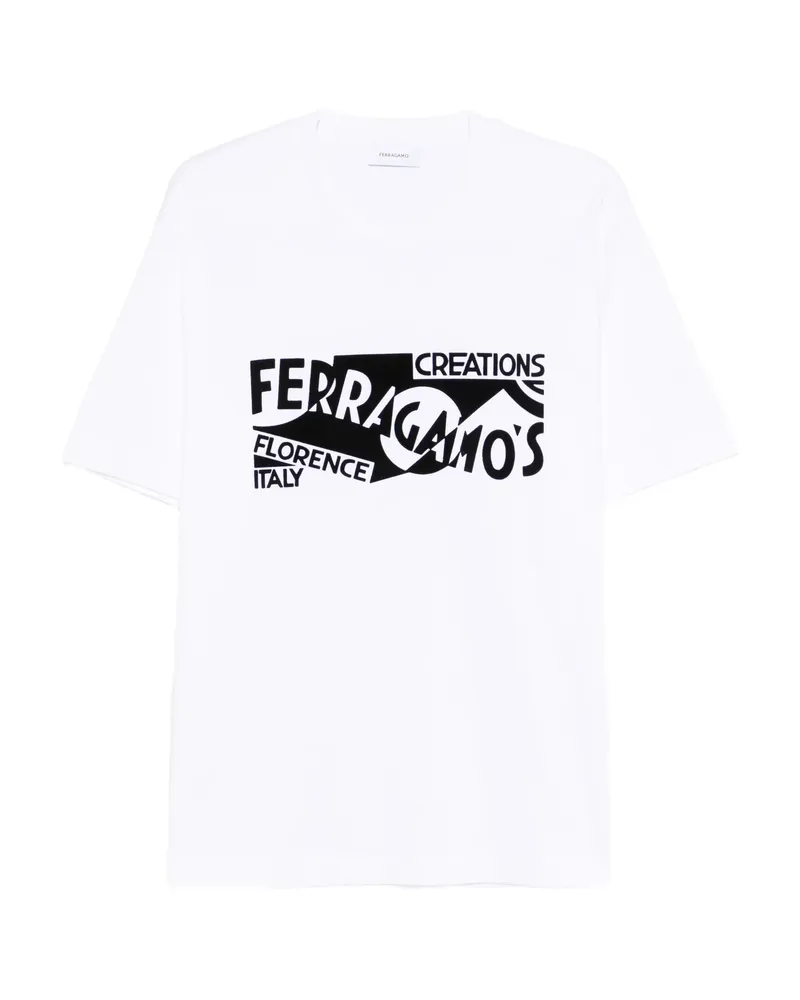 Ferragamo Logo-detail T-shirt White