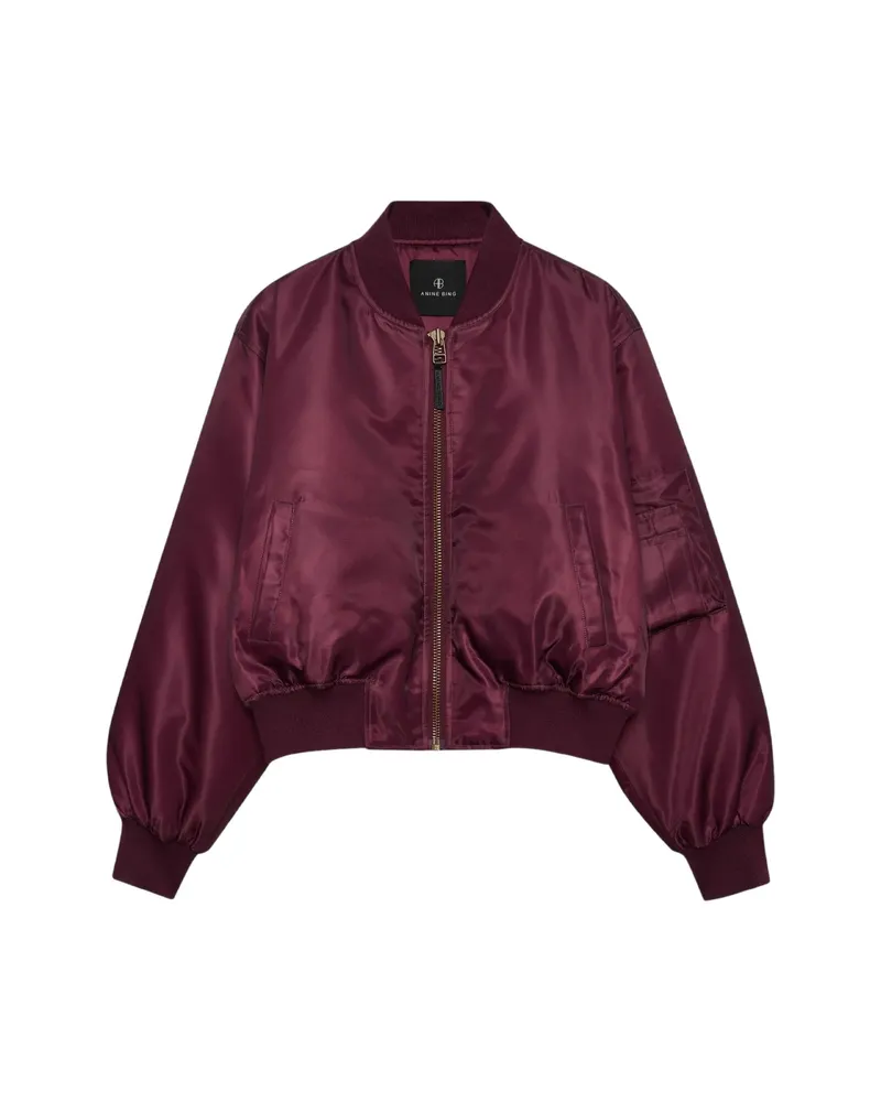 Anine Bing Leon Zip-up Bomber Jacket Red