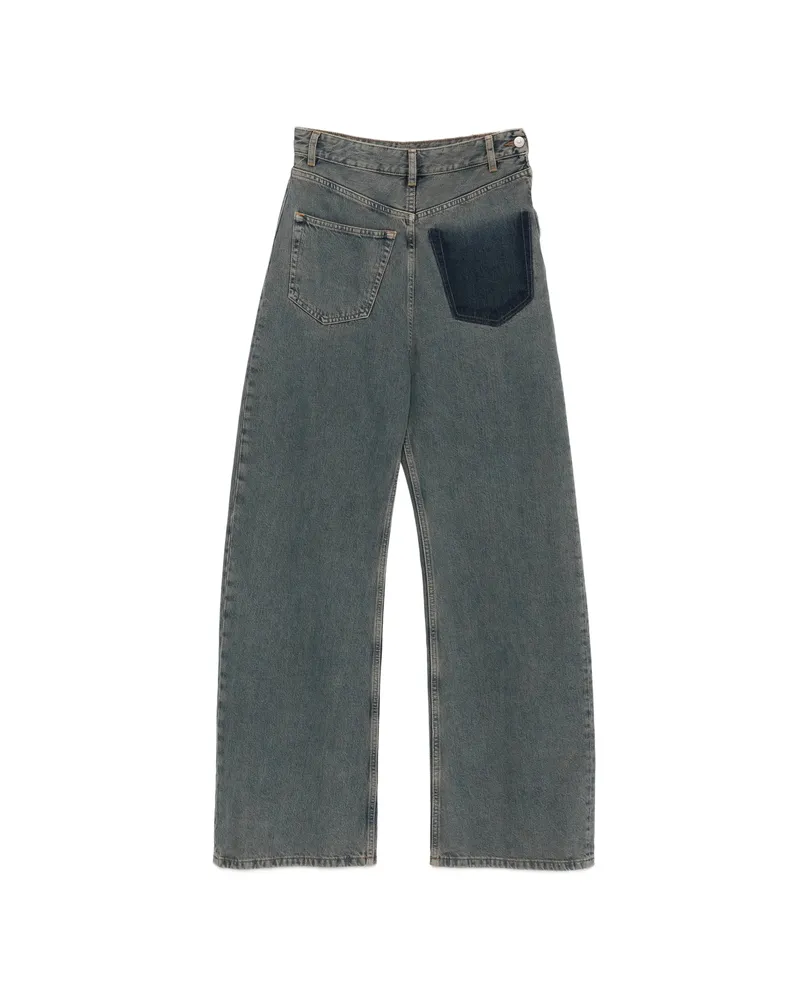 Maison Margiela Faded-effect Patch-detail Jeans Grey