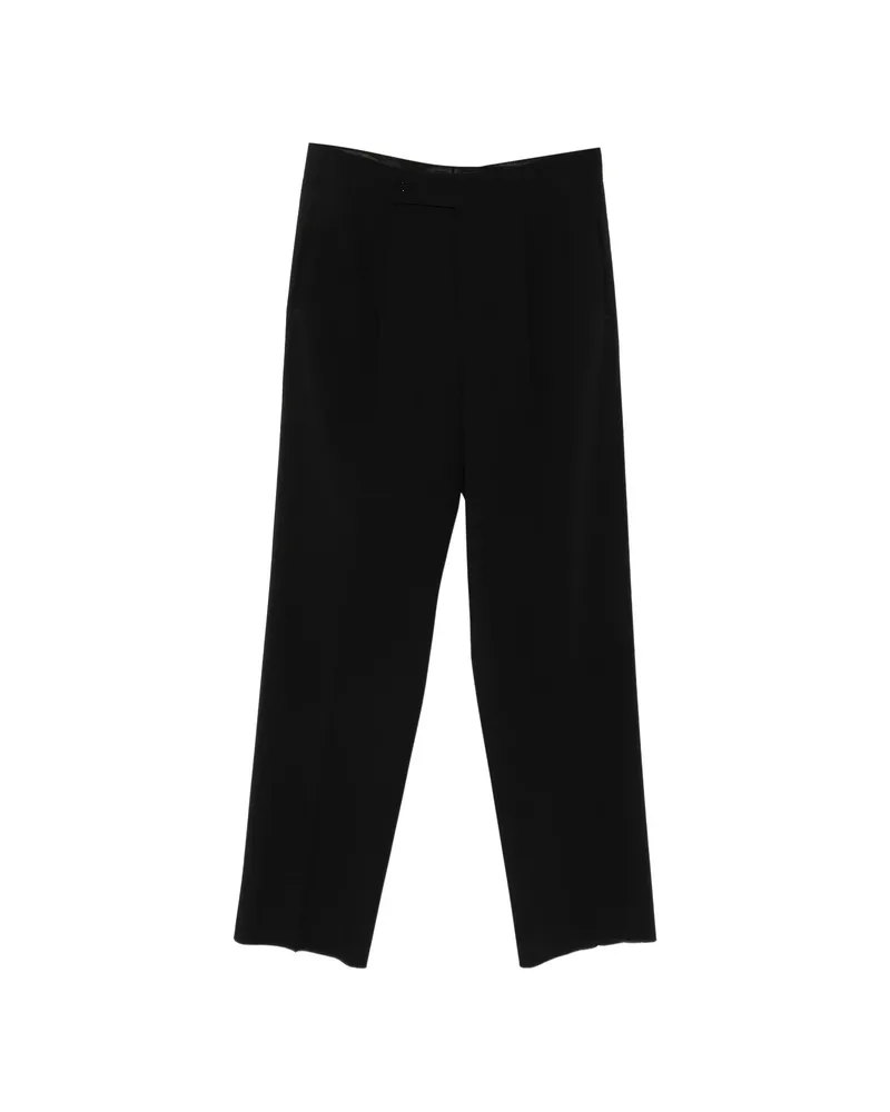 Giorgio Armani Pleated Wide-leg Trousers Black