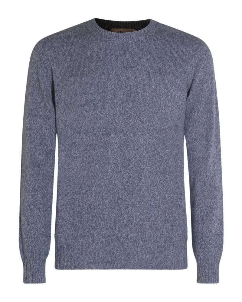 Altea Speckled Crew-neck Sweater Blue