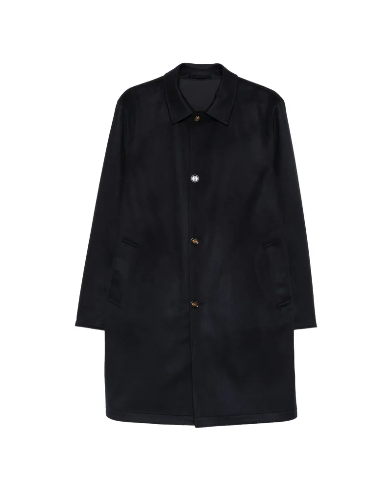 KIRED Single-breasted Reversible Coat Blue